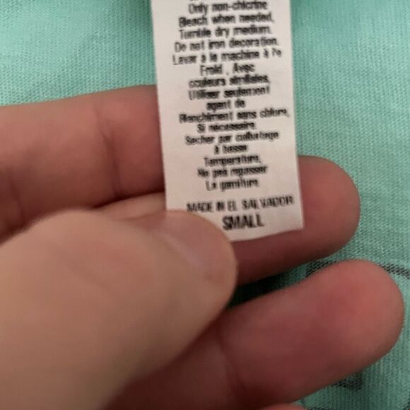 Harley Davidson Teal V-Neck T-Shirt - Picture 3 of 4